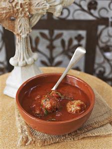 Mexican soup with meatballs