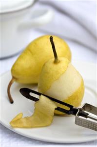 Peeling a pear