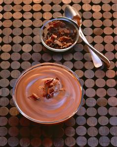 Chocolate dessert with grated chocolate