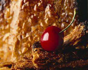 Puff pastry with a cherry