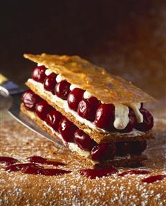 Layered cherry slice