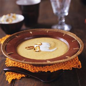 Cream of carrot and chestnut soup