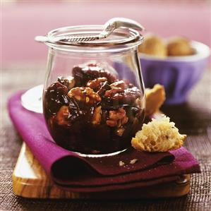 Plum and walnut jam