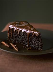 A piece of chocolate cake