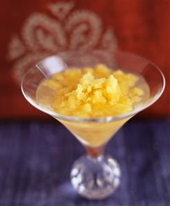 Martini with peach granita