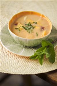 Melon and coconut soup