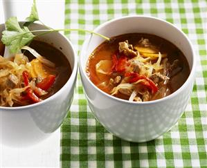 Cabbage soup with lamb