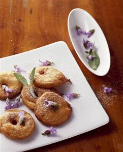 Apple fritters with sage