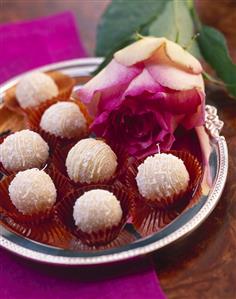 Ginger coconut truffles