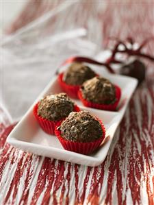 Cherry chocolate truffles