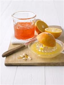 Orange and Campari jelly, citrus squeezer