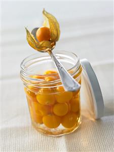 Physalis compote with elderflowers