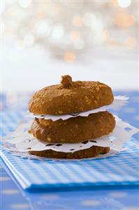 Chocolate walnut biscuits for Christmas