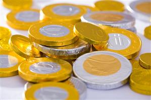 Chocolate euro coins