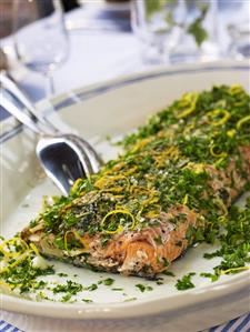 Salmon with herbs and lemon