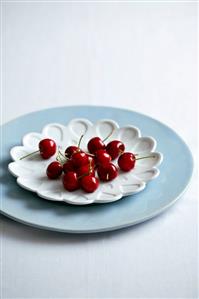 Cherries on plate