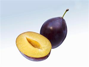 One whole plum and half a plum