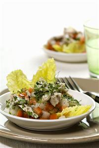 Chicken, pear, pepper & fennel salad (Insalata di pollo, Piedmont)