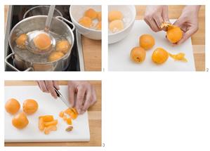 Skinning and chopping apricots