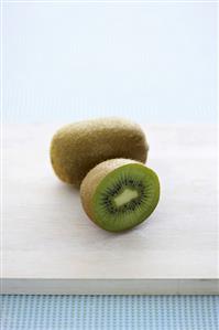 Kiwi fruits on white background