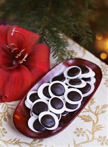 Chocolate mint sweets for Christmas