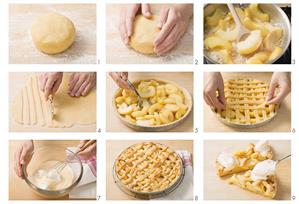 Making crostata di mele (lukewarm apple pie), Lombardy, Italy