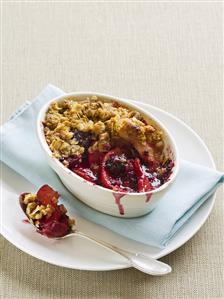 Apple and blackberry crumble