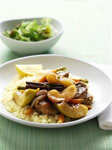 Pork and apple tajine with couscous