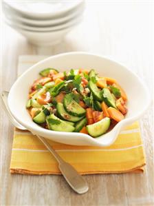 Thai papaya and cucumber salad