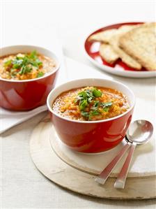 Red lentil and tomato soup