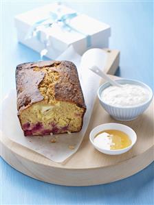 Apple and raspberry loaf