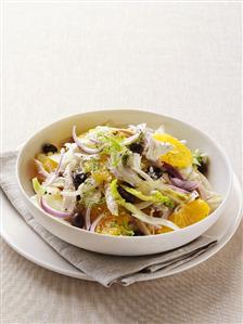 Fennel and orange salad with chicken