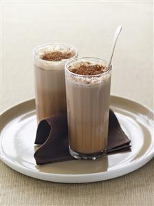 Hot chocolate in two glasses