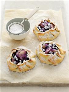 Apple and blueberry tarts