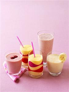 Various fruit smoothies