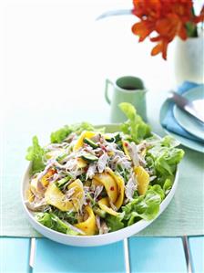 Spicy chicken and mango salad