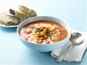 Sweet potato and chick-pea soup