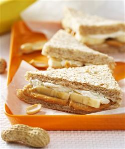 Peanut butter, banana and fish tramezzini