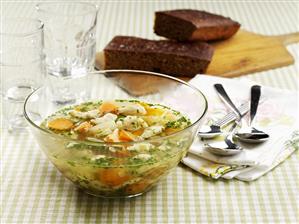 Vegetable soup with flour dumplings (Sweden)