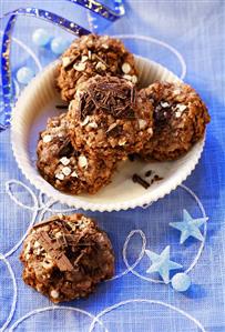 Chocolate oat biscuits