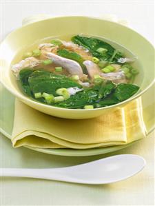 Chicken and spinach soup