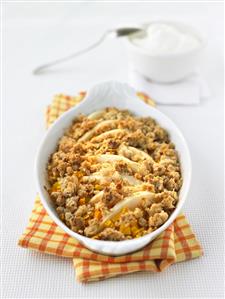 Pumpkin and pear crumble