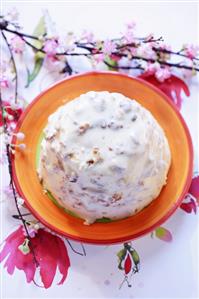 Paskha (Curd cheese dish with raisins & almonds, Russian)