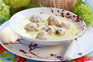 Giouvarlakia (Meatballs in egg and lemon sauce, Greece)