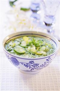 Cold cucumber soup