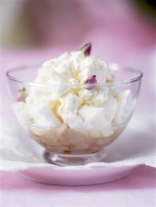 Lychee with rose Chantilly cream