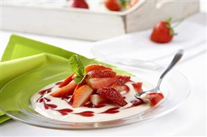 Strawberries with mascarpone cream