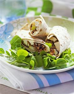 Mozzarella and pear wraps