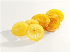 Candied orange and lemon slices