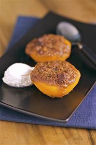 Baked peach with Amaretto